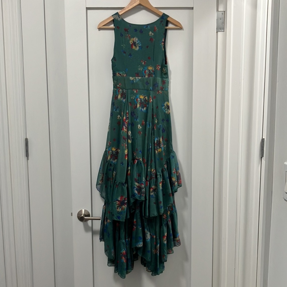 Free People Catching Glances Printed Tiered Midi Dress Size 0 - Picture 2 of 4